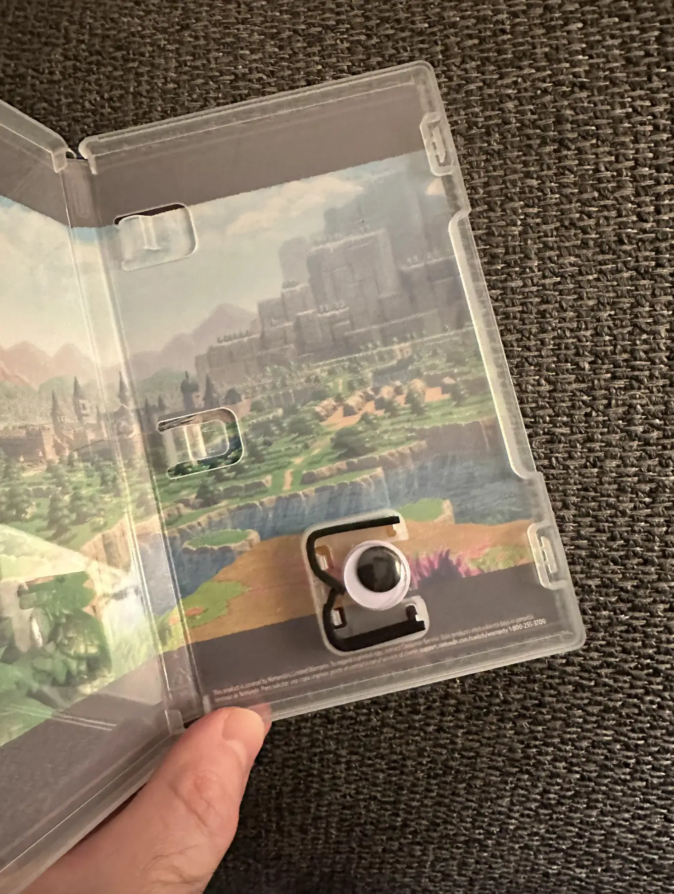 The person was shocked to find a googly eye in the video game case (Reddit)