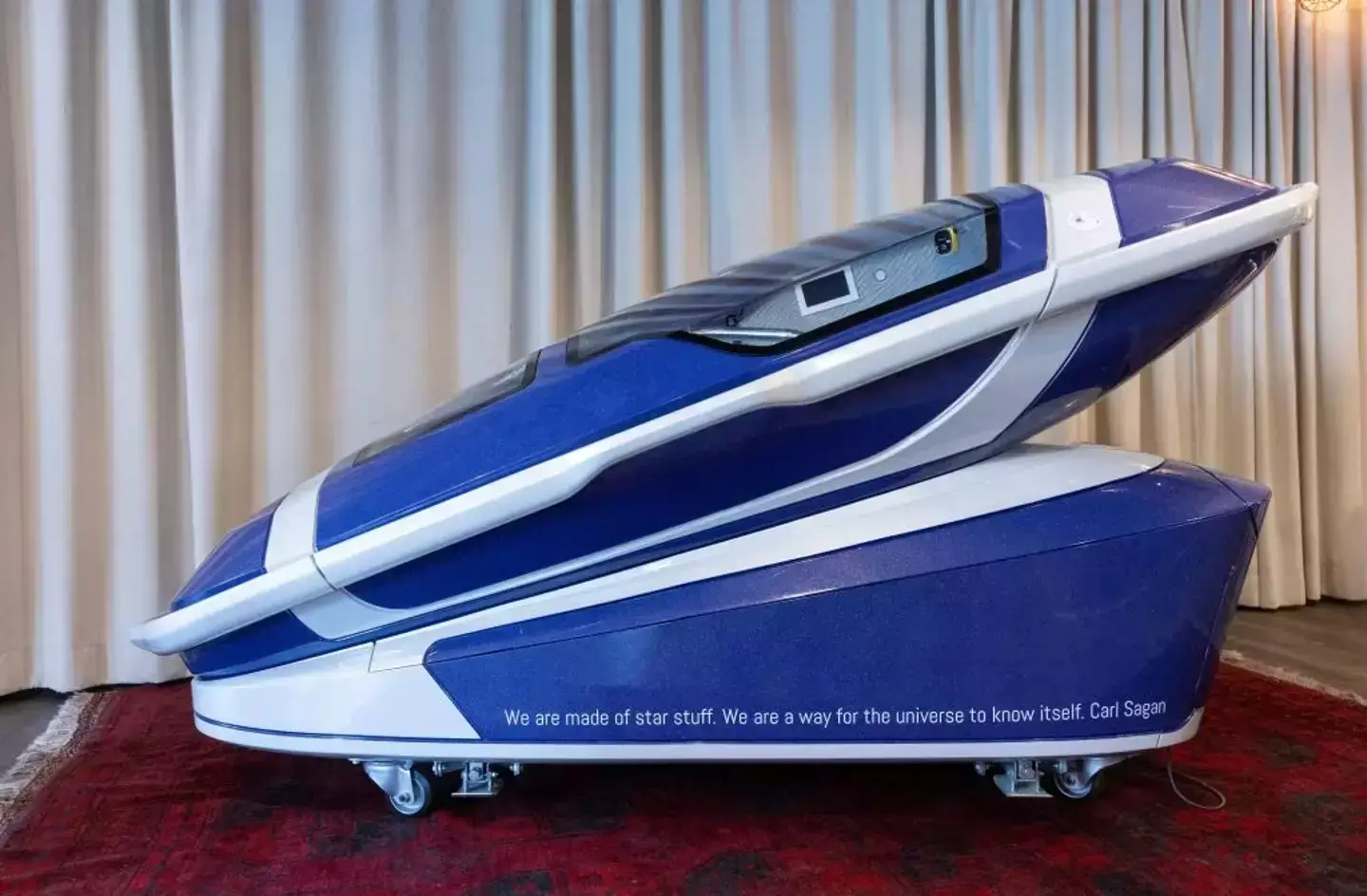 The Sarco pod was used for the first time last month (ARND WIEGMANN/AFP via Getty Images) 