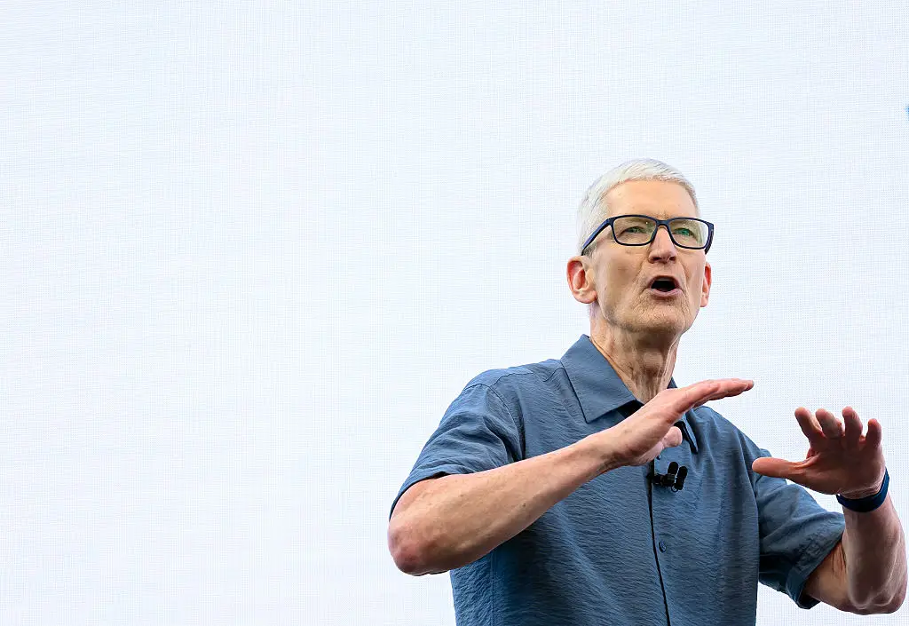 Tim Cook is expected to reveal iOS 27 in what's likely to be his last WWDC appearance (Josh Edelson/AFP via Getty Images)