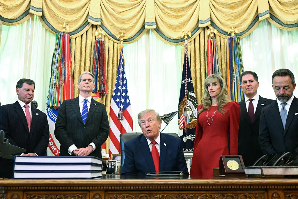 Michael and Susan Dell are contributing $6.25 billion to the Trump Accounts program (Alex WROBLEWSKI/AFP via Getty Images)