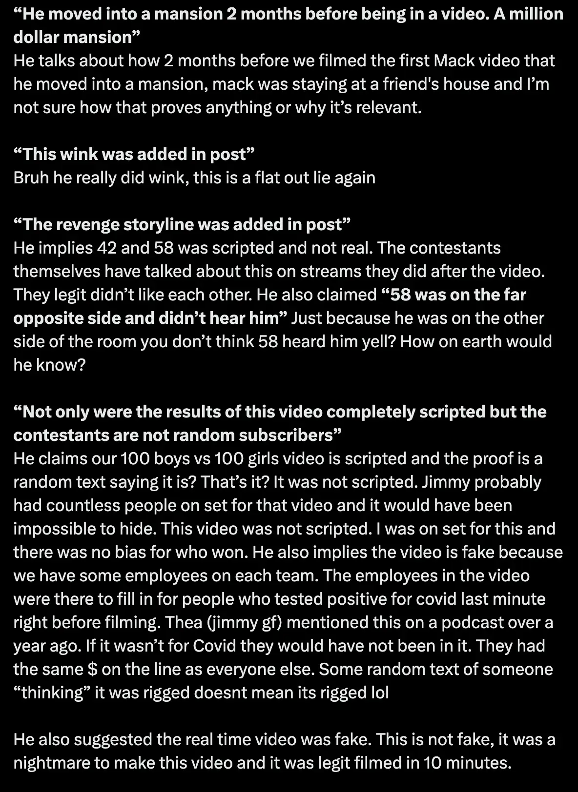 Chucky spoke out against the claims made by a former employee (X/@chucky)