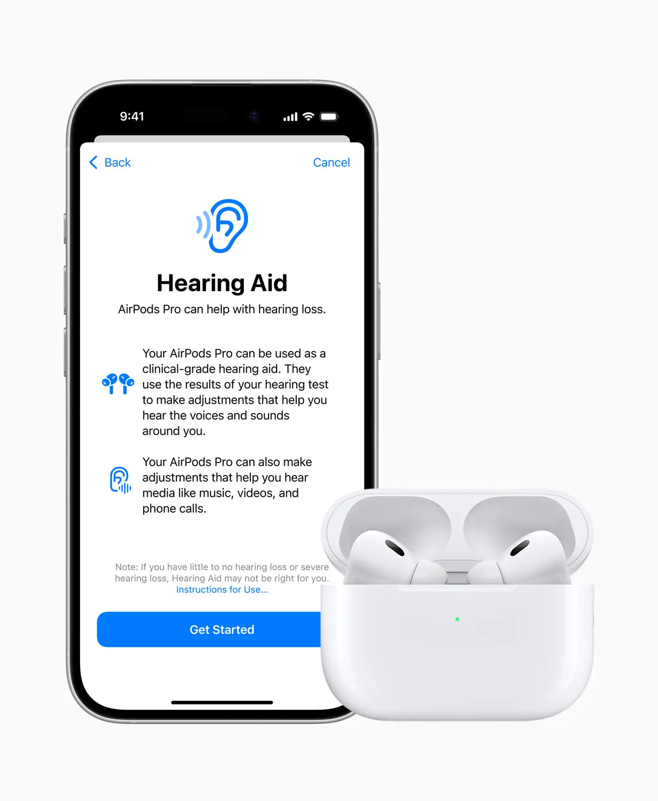 Apple have introduced hearing aid capabilities to AirPods (Apple)