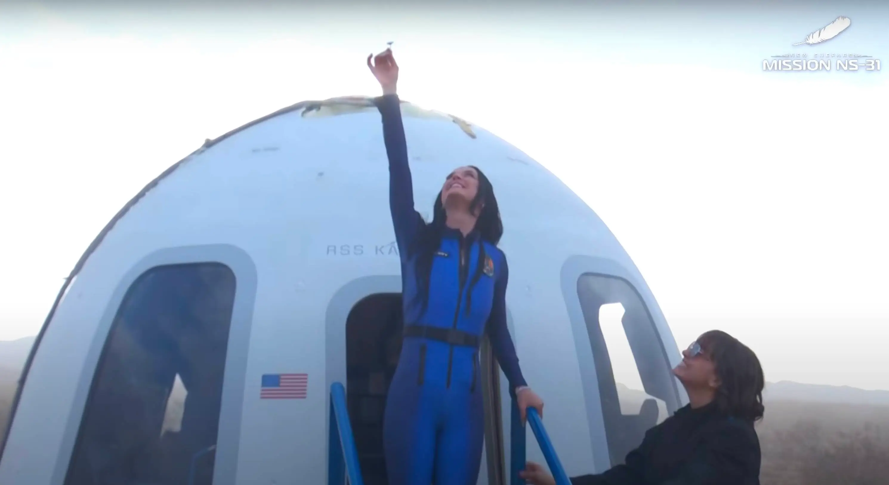 Perry might've paid a lot of money to make it to space (Blue Origin)