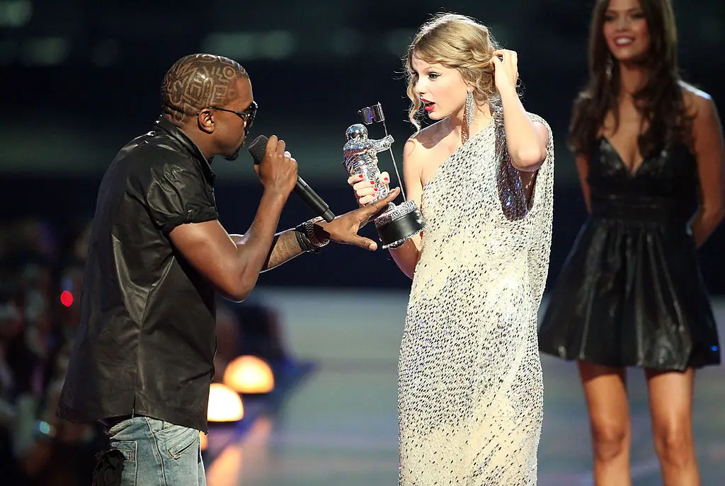 West was called our for interrupting Taylor Swift at the MTV Music Awards (Christopher Polk / Staff / Getty)