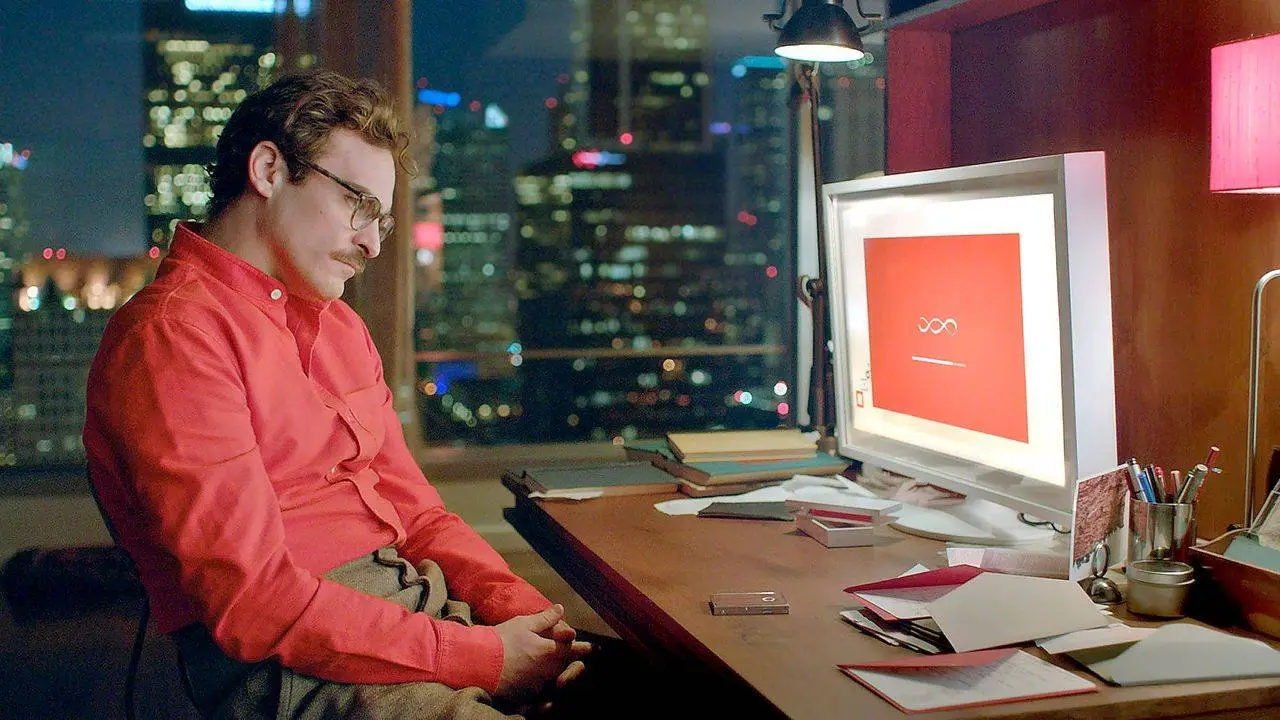 A man falling in love with AI was the plot of Spike Jonze's Her (Warner Bros. Pictures)