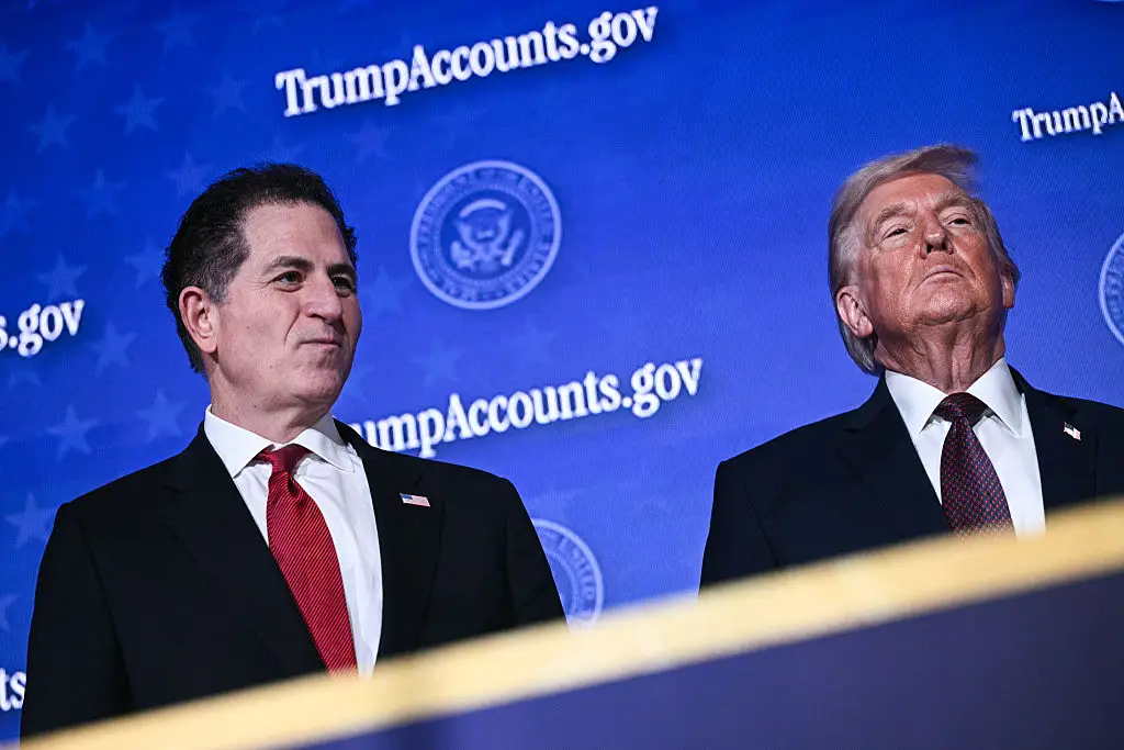 Trump has invested heavily into Dell, and the company's CEO has returned the favor with donations of his own (Brendan Smialowski/AFP via Getty Images)