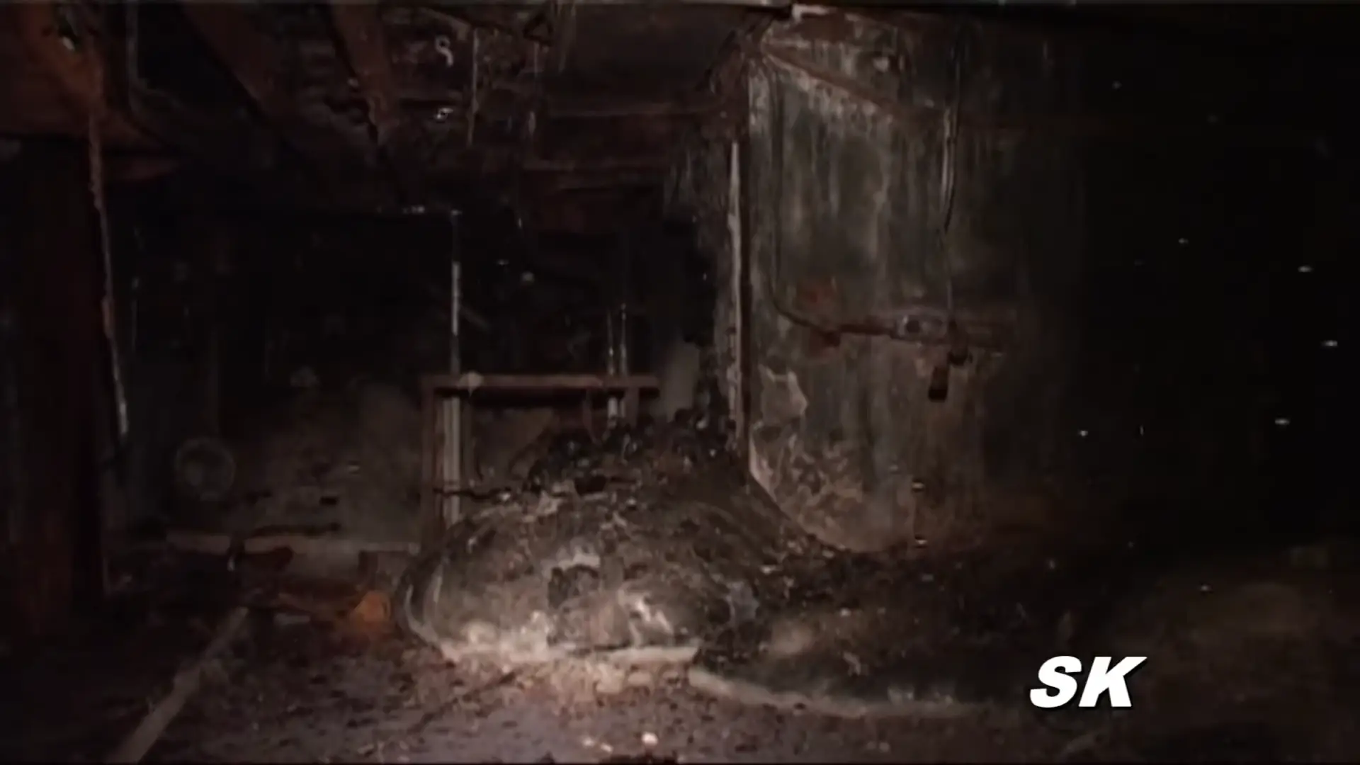 Footage shows the horrifying Elephant's Foot as researchers explore the dangerous remains of the reactor (YouTube/Alejandro Marangoni)