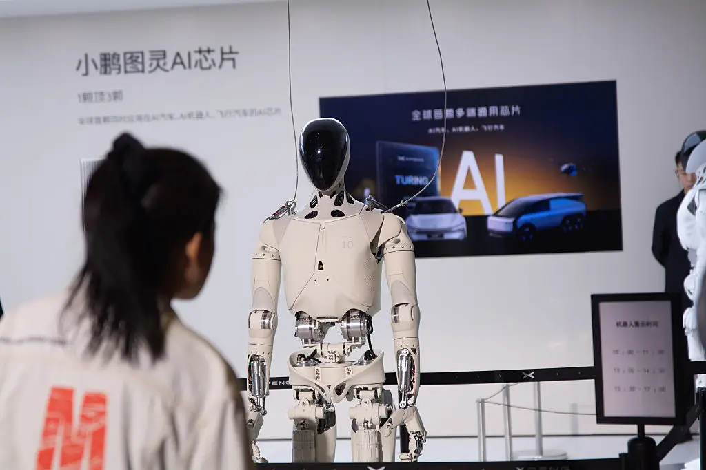 A humanoid robot at the National Exhibition Center (Getty Images)