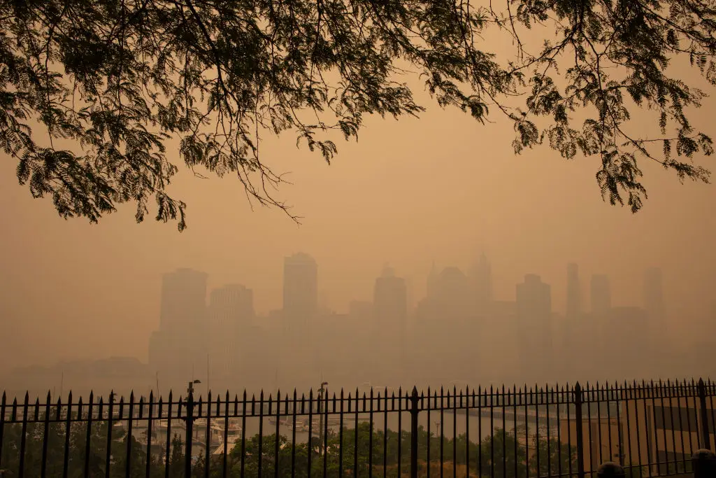 New York being blanketed by smoke from forest fires in June 2023 (Getty Images)