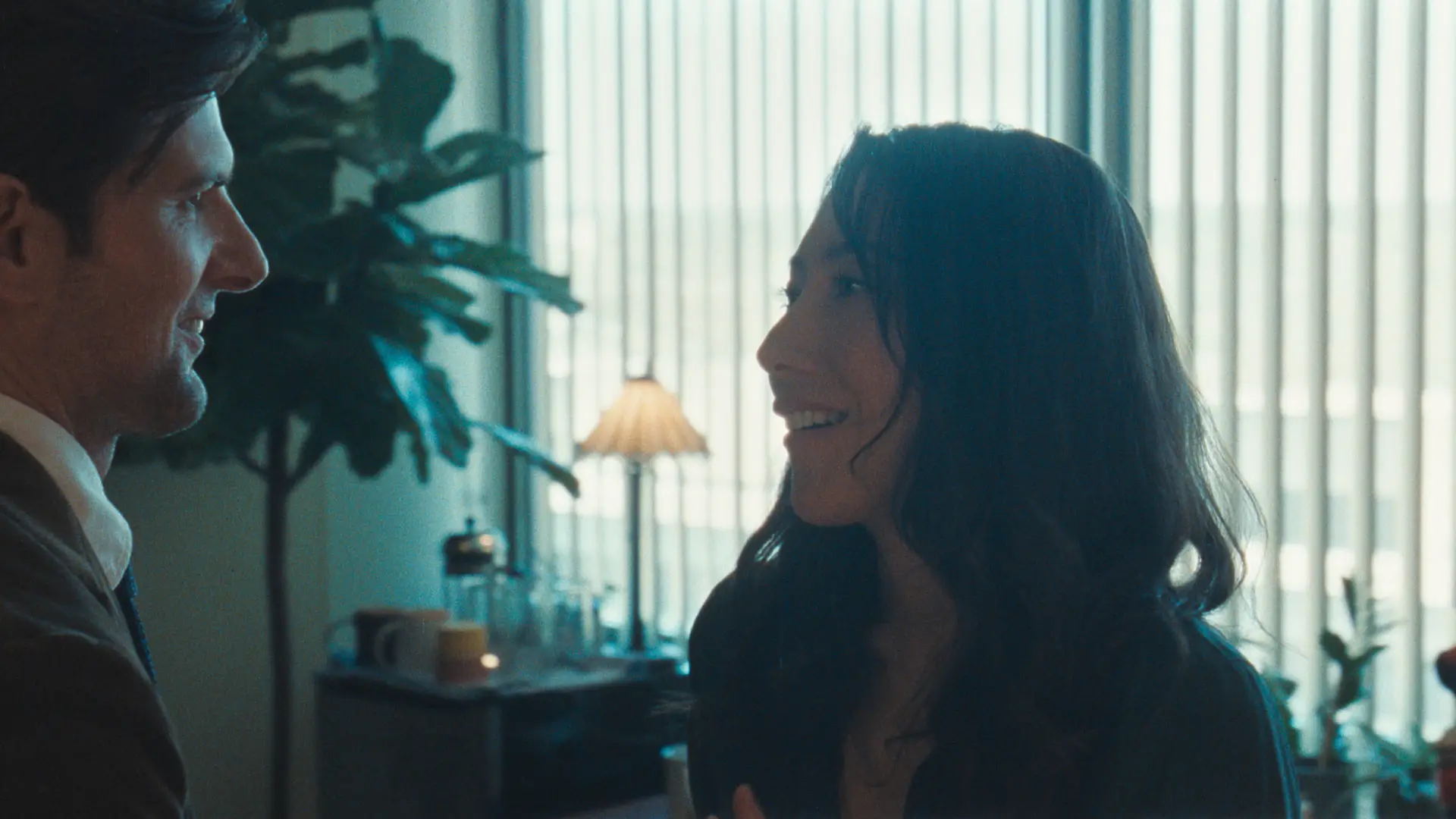 Adam Scott and Dichen Lachman in Severance