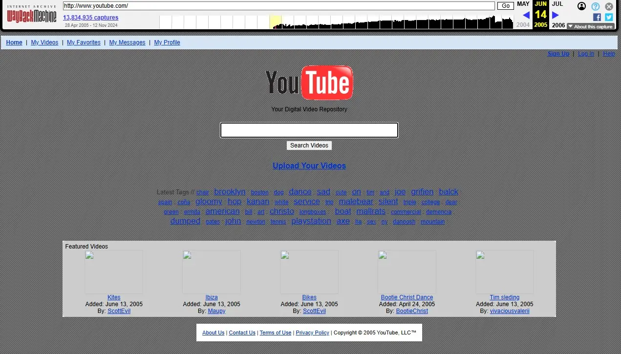 What YouTube eventually settled on in June 2005 (YouTube/Internet Archive)