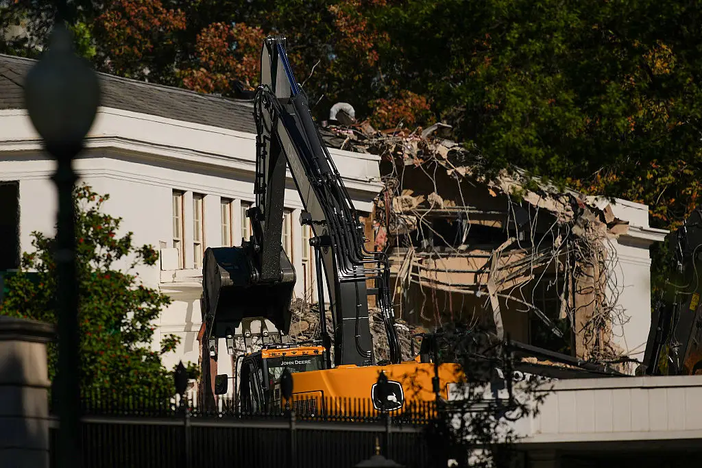 The Trump administration has started to demolish the White House's East Wing, making space for a new $300 million ballroom (Andrew Harnik/Getty Images)