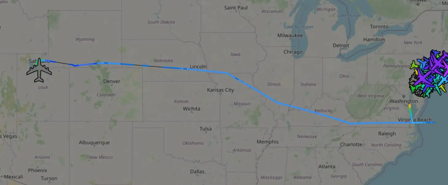 The Doomsday Plane mysteriously went dark (ADS-B Exchange)
