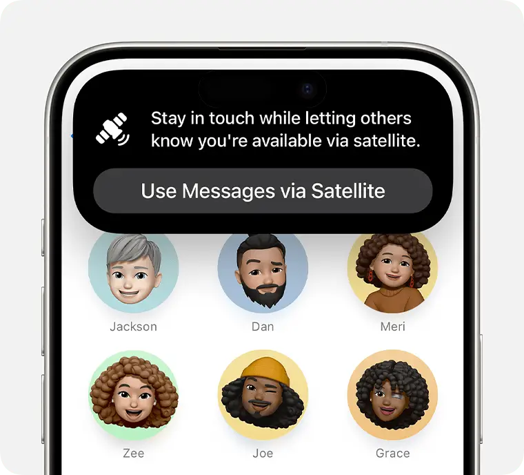 Satellite messaging allows you to continue your chats even when you have no signal (Apple)