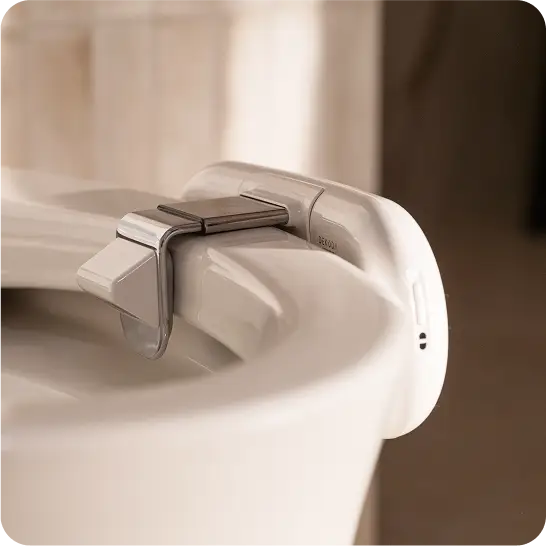 The devices clamps over the toilet rim. (Kohler Health)