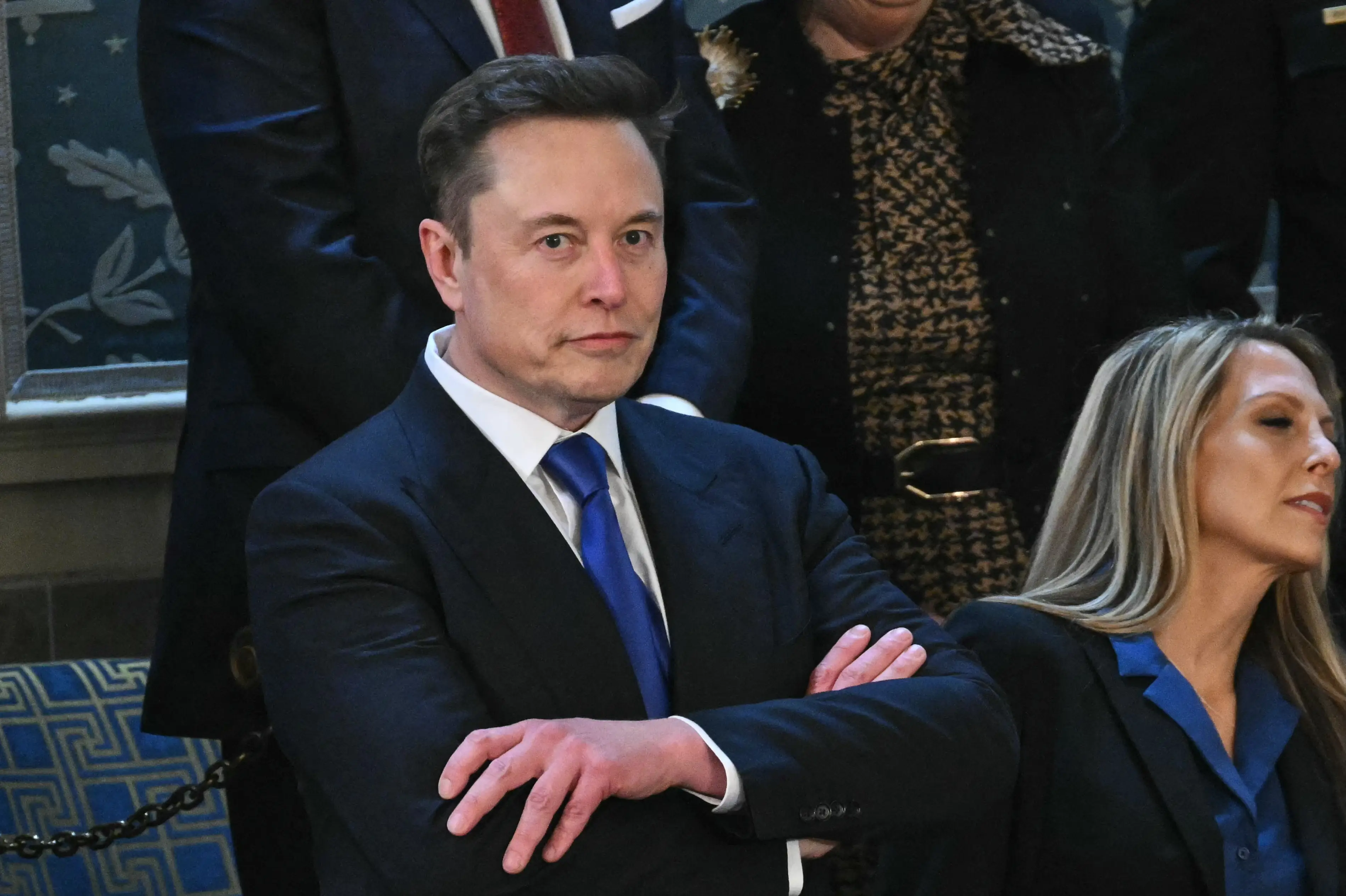 Elon Musk has seen a huge hit to his net worth (SAUL LOEB/AFP via Getty Images)