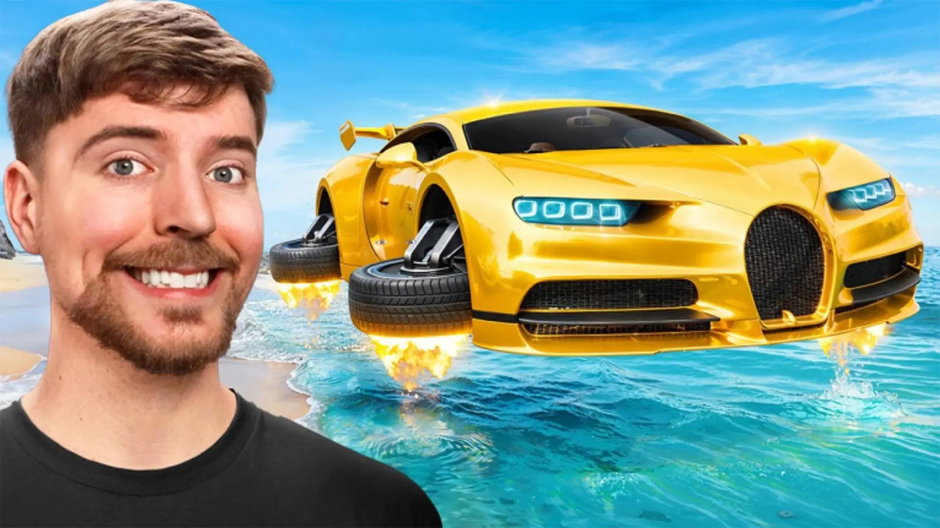 MrBeast's $100 million flying car (unfortunatwly) isn't real (MrBeast / YouTube)