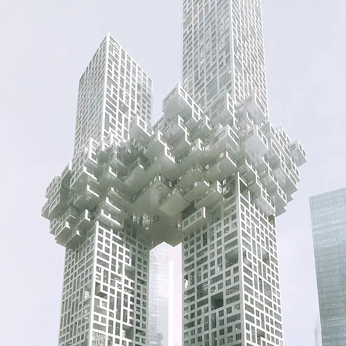 Bizarre story behind Korea's 'Twin Tower' $27,000,000,000 skyscrapers