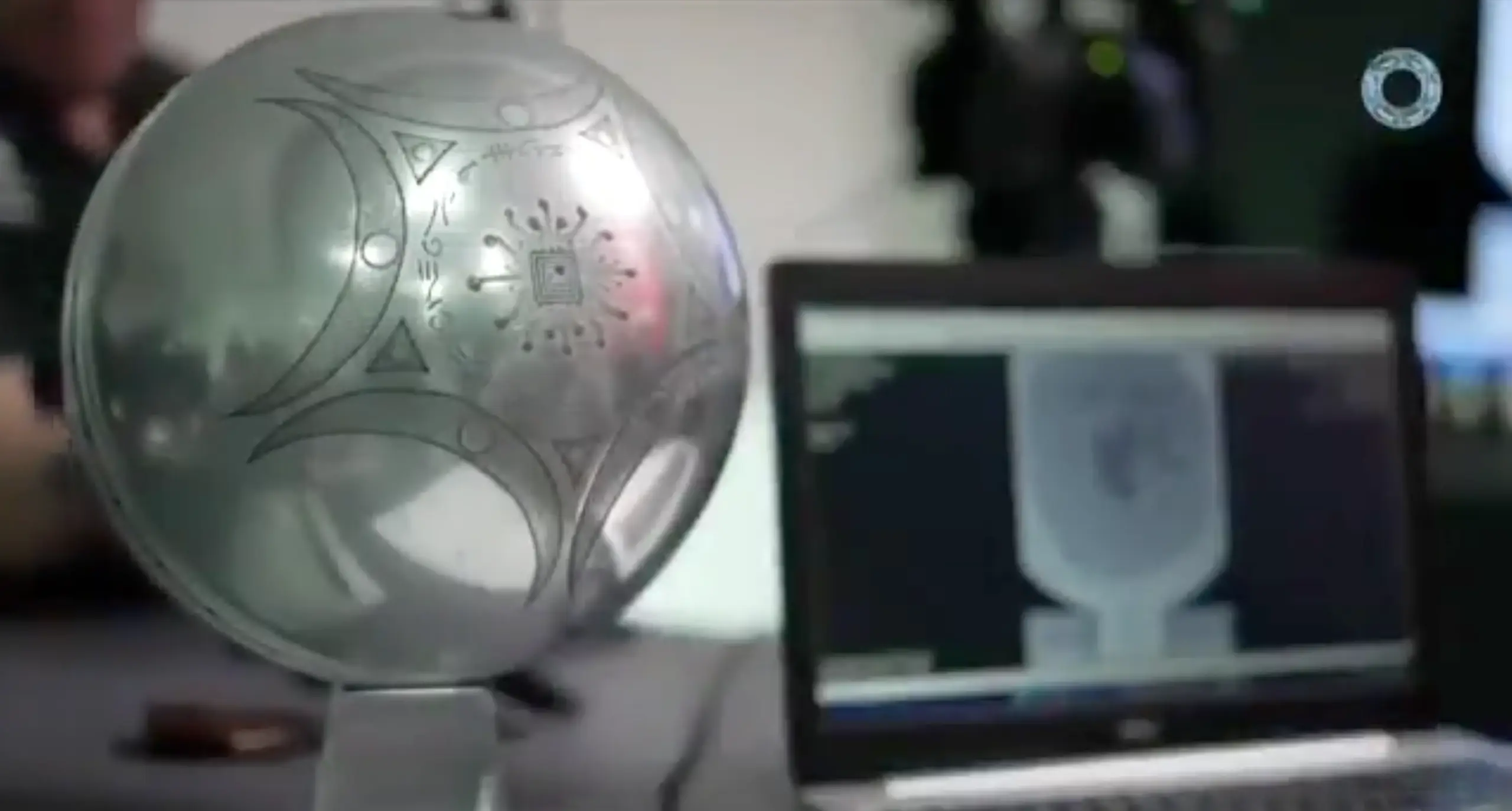 The sphere's exterior also featured markings, which researchers have used AI to decipher (X/@truthpolex)