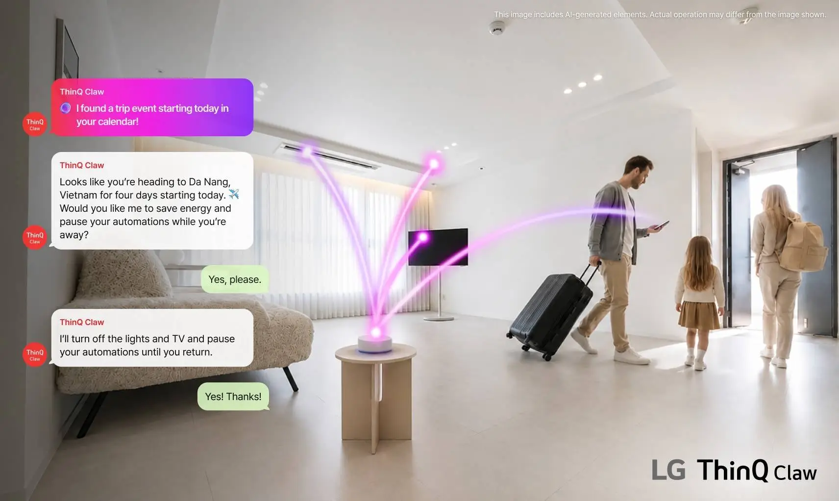 LG promotes itself on connecting the home with a variety of smart devices (LG)
