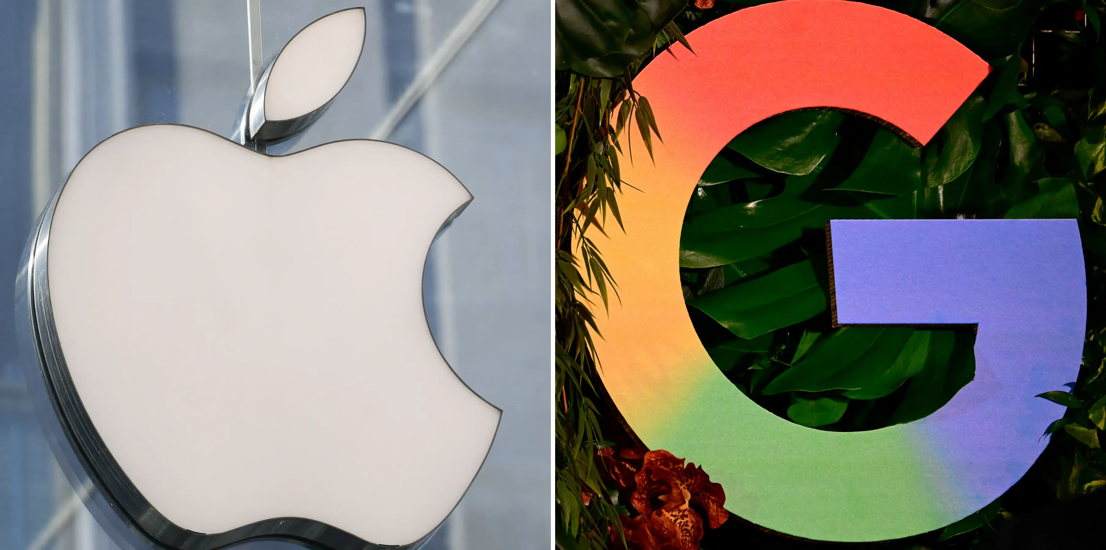 A lawsuit was filed against both Apple and Google (Tobias SCHWARZ and Miguel MEDINA / AFP via Getty Images)