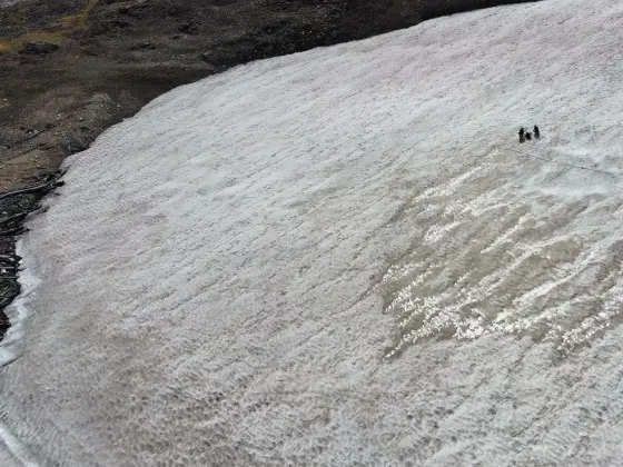 Ice melting on the Rocky Mountains is likely due to anthropogenic climate change (Joe McConnell/Desert Research Institute)