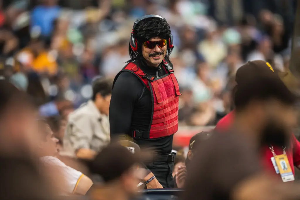 Dr Disrespect has remained a controversial figure in the streaming world (Matt Thomas/San Diego Padres/Getty Images)