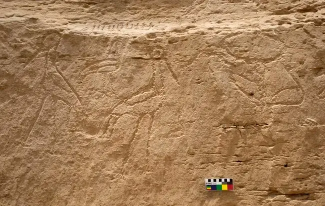 These hieroglyphs link the royal power in Egypt to maintaining a balance in the universe and cosmos (Yale University)