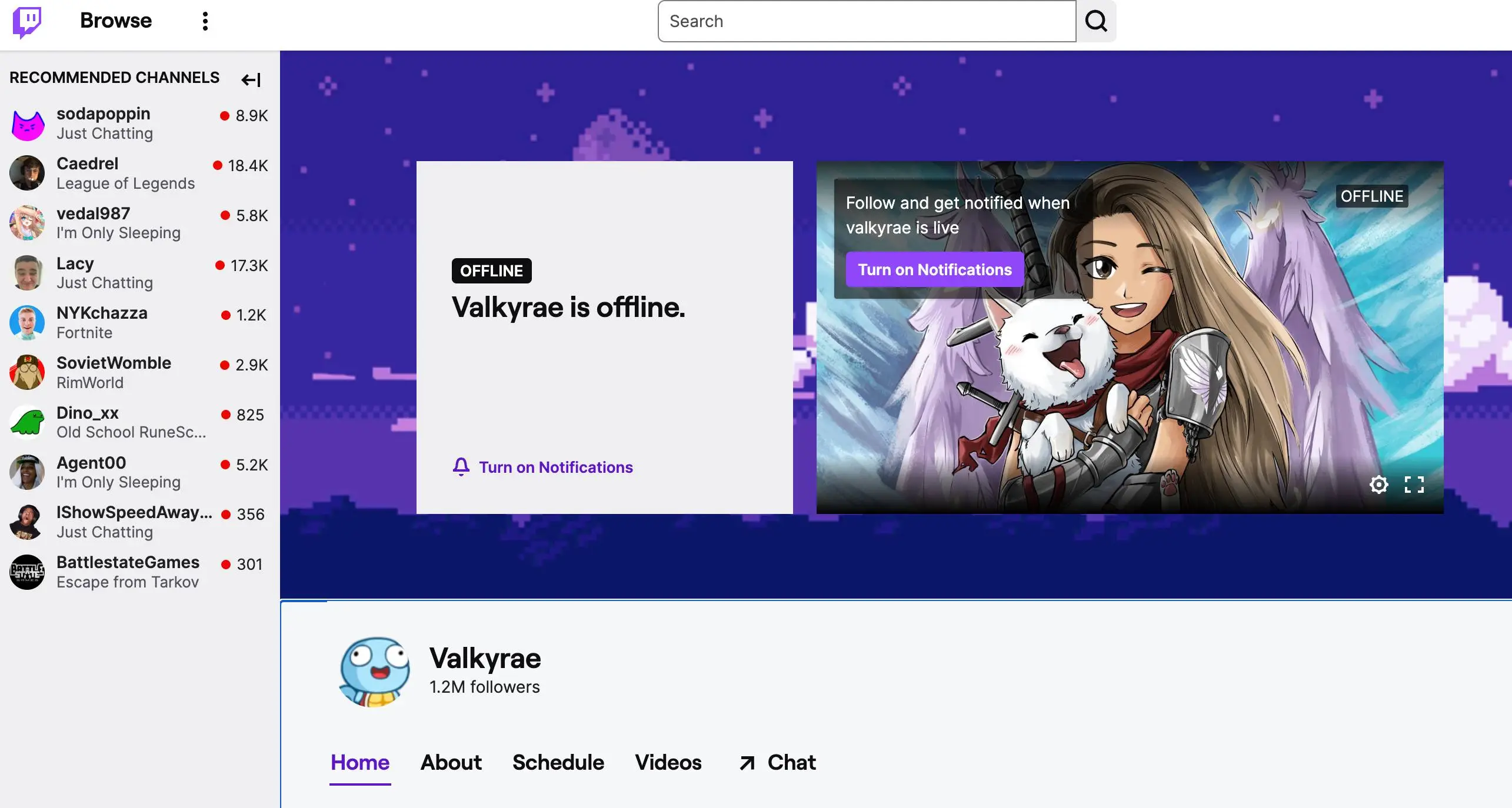 Valkyrae already has 1.2 million followers on Twitch (Twitch / Valkyrae) 
