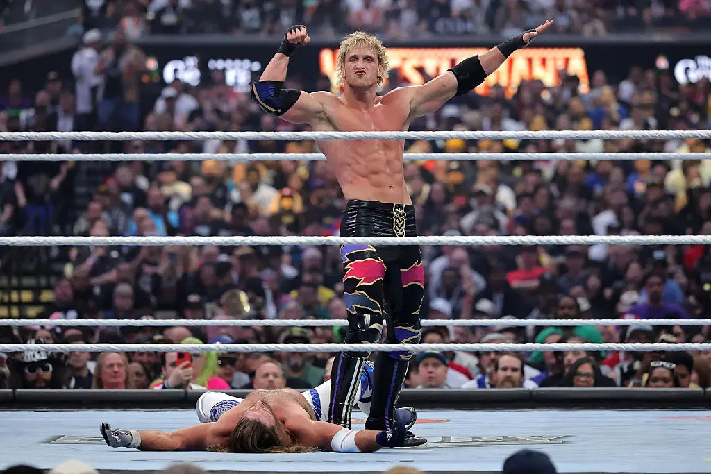 Logan Paul took on AJ Styles during what turned out to be a record-breaking weekend for WrestleMania 41 (Ethan Miller/Getty Images)