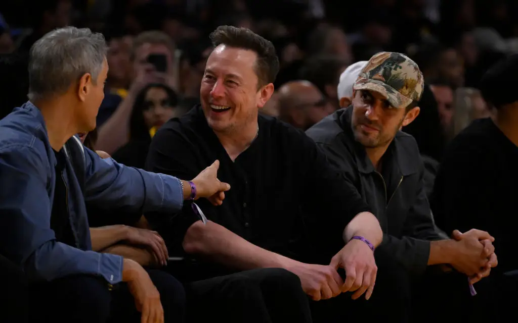 Elon Musk at the Crypto.com Arena in LA (Getty Images)