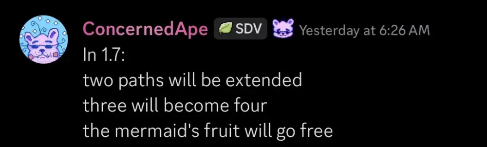 Stardew Valley Update 1.7 Riddle