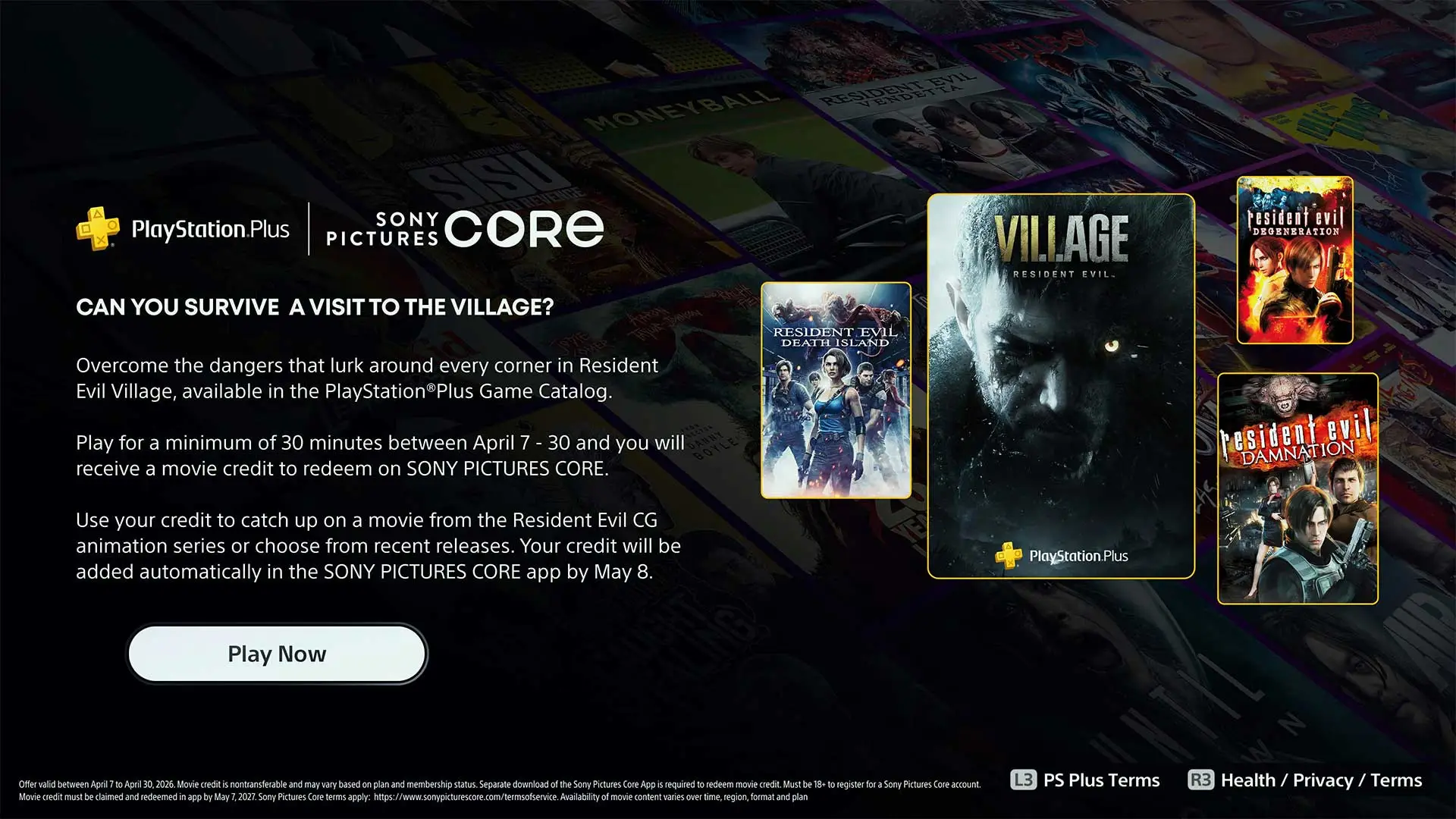 Play Resident Evil Village and claim a free movie/