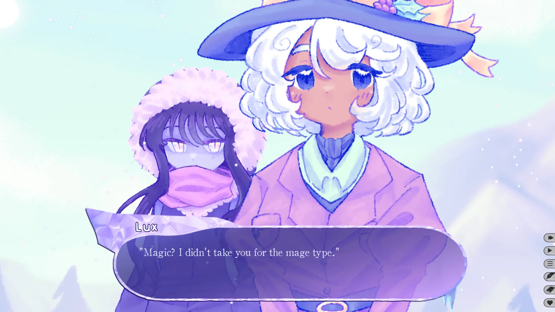 A glimpse at This Winter of Ours' cute 2D artstyle, VARIA