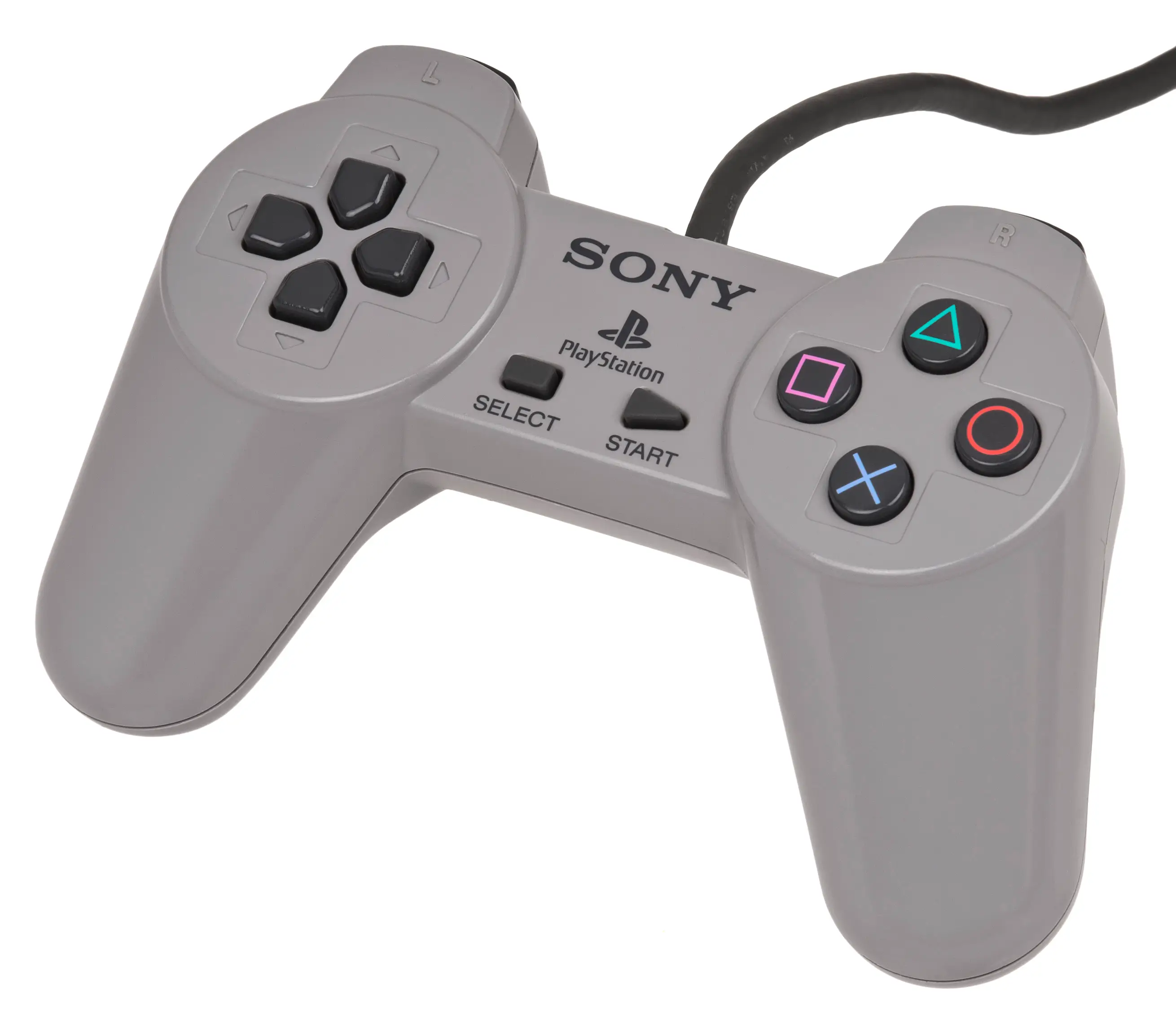 The original Sony PlayStation controller (Source: Evan-Amos via Wikimedia)