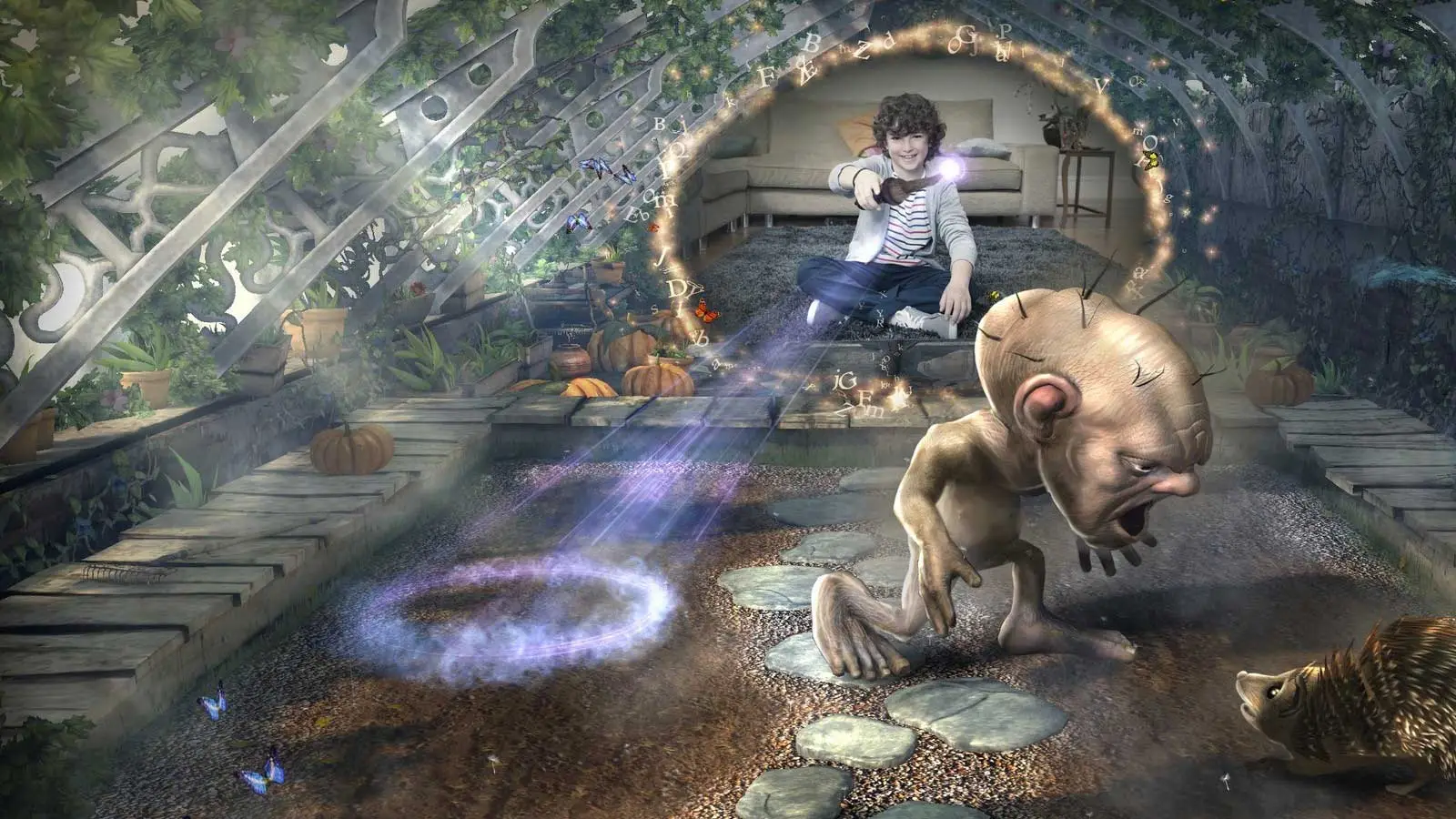 A child playing Wonderbook: Book of Spells. Credit - Sony