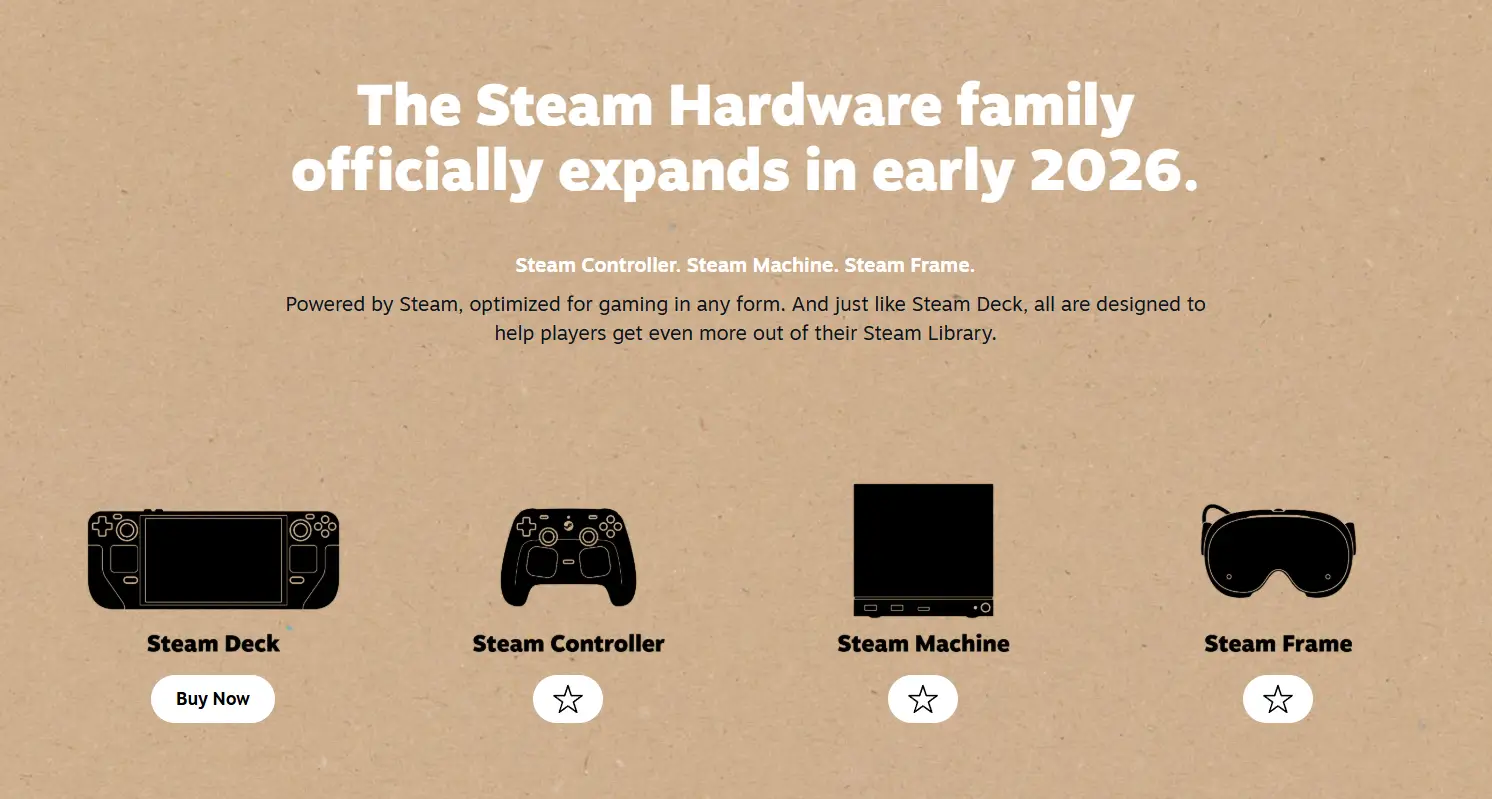 The "early 2026" release date featured on the official Steam Hardware page, Valve