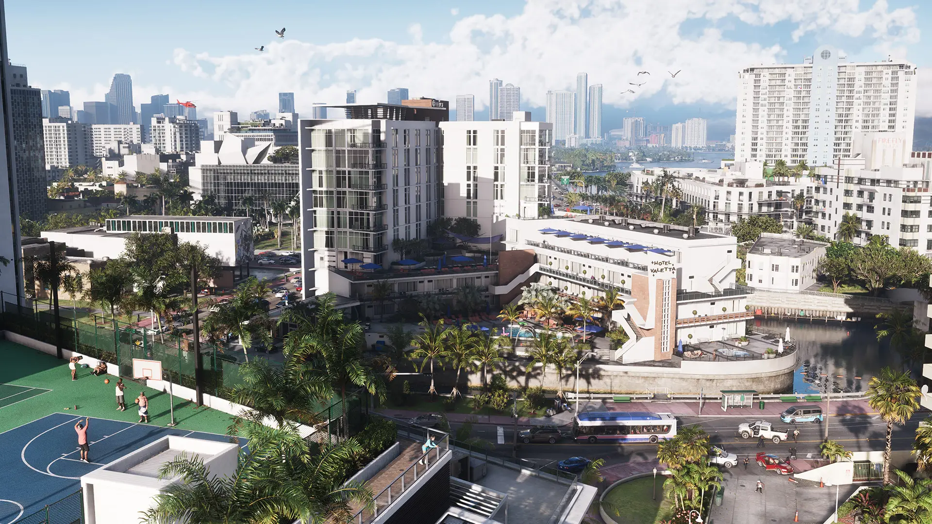 Screenshot of Vice City in GTA VI