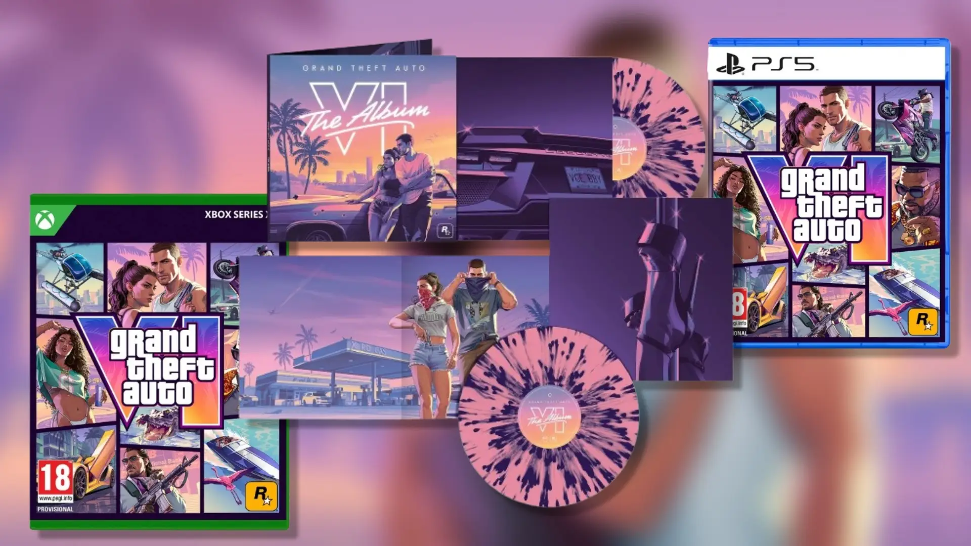 Amazon's exclusive GTA 6 vinyl bundle remains £5 below its recommended price (Rockstar Games/Amazon UK)