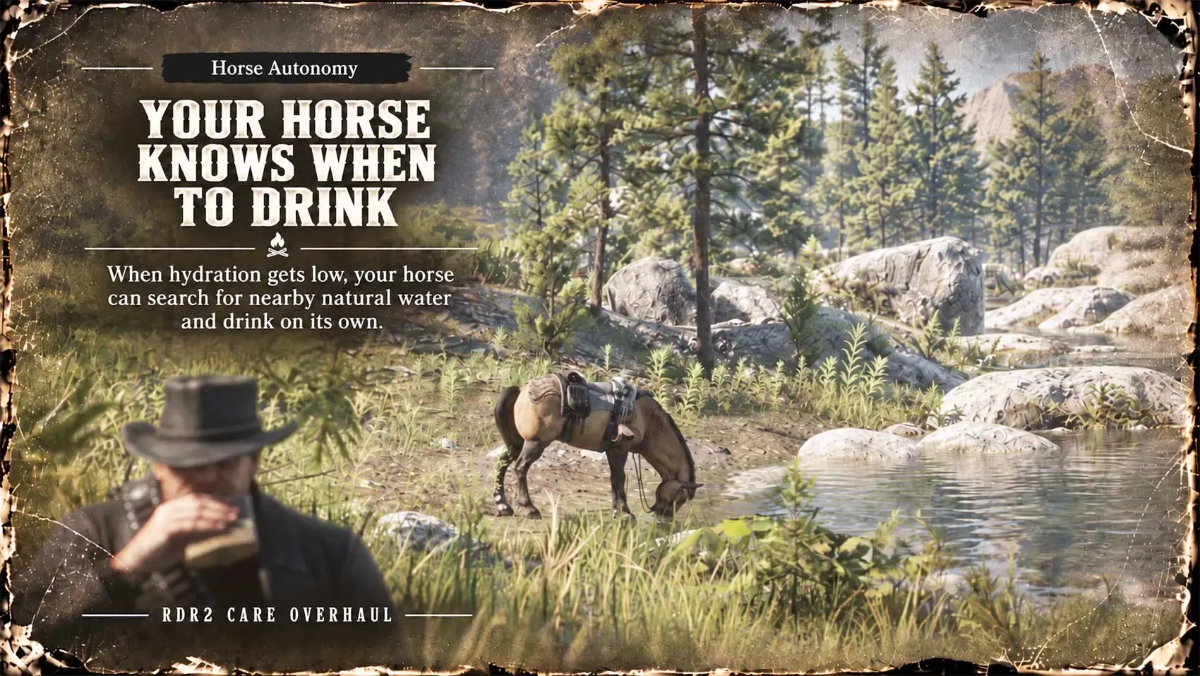 Red Dead Redemption 2 survival mod, Rockstar Games/RcnYn (via Nexusmods)