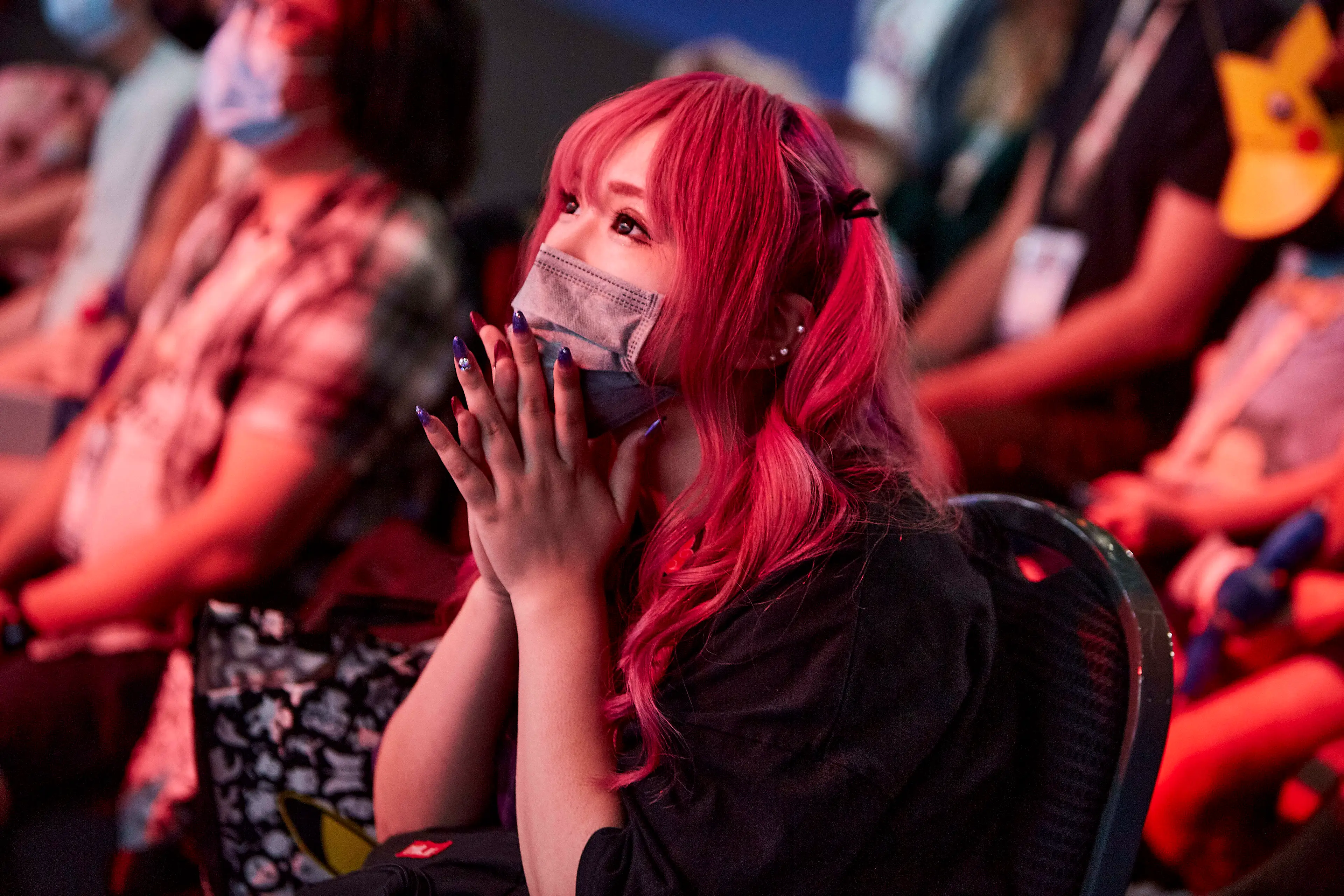 A spectator watches on /