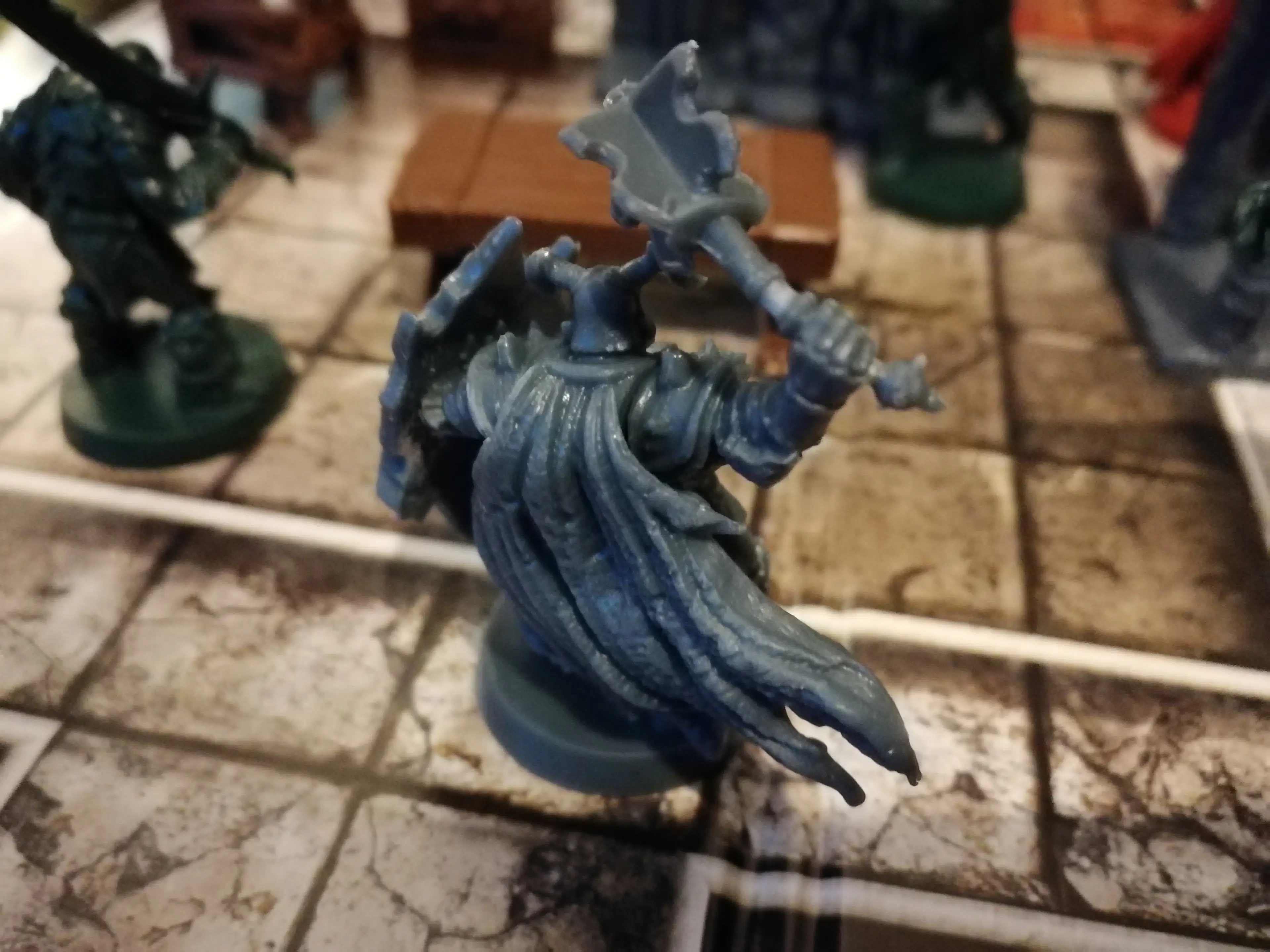 The strain is showing on the plastic of this dread warrior /