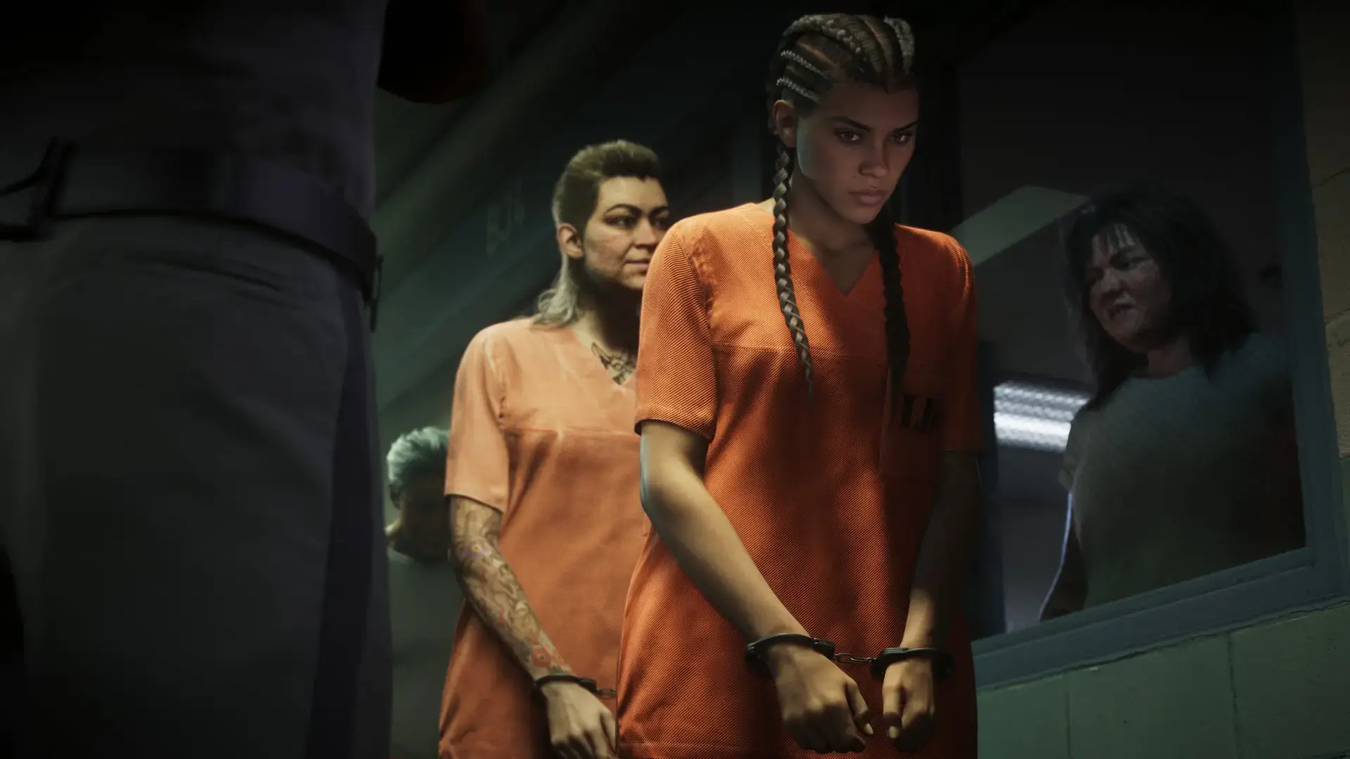 Promo image of Lucia in jail, Rockstar Games