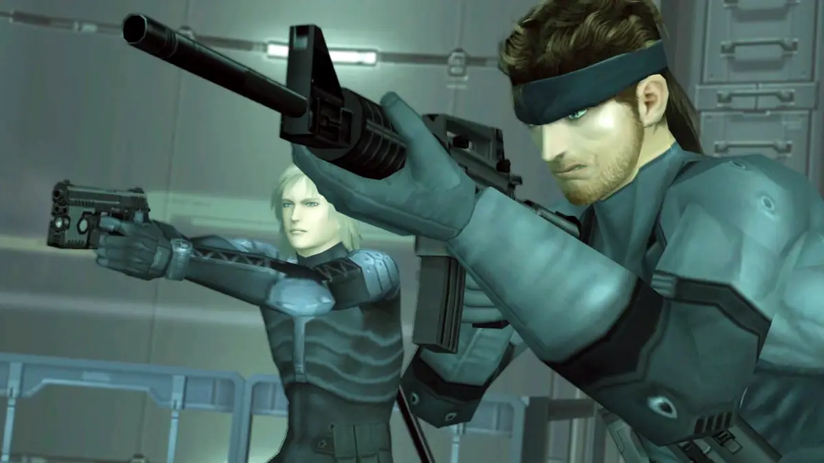 Raiden and Solid Snake in Metal Gear Solid 2, Konami