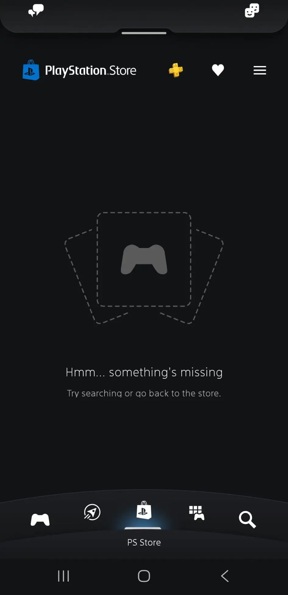 The current view of the PlayStation Store, Sony