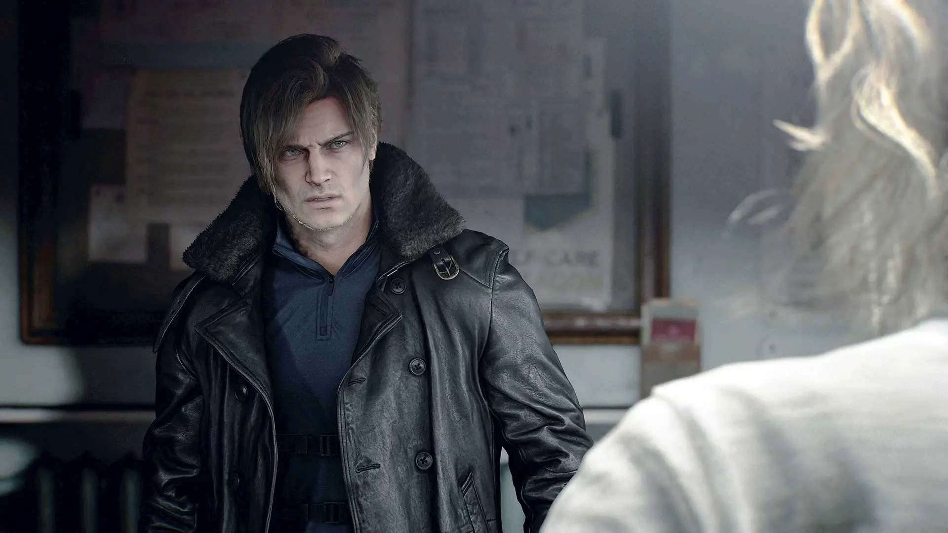 Leon S. Kennedy talk to Grace Ashscroft in Resident Evil Requiem, Capcom