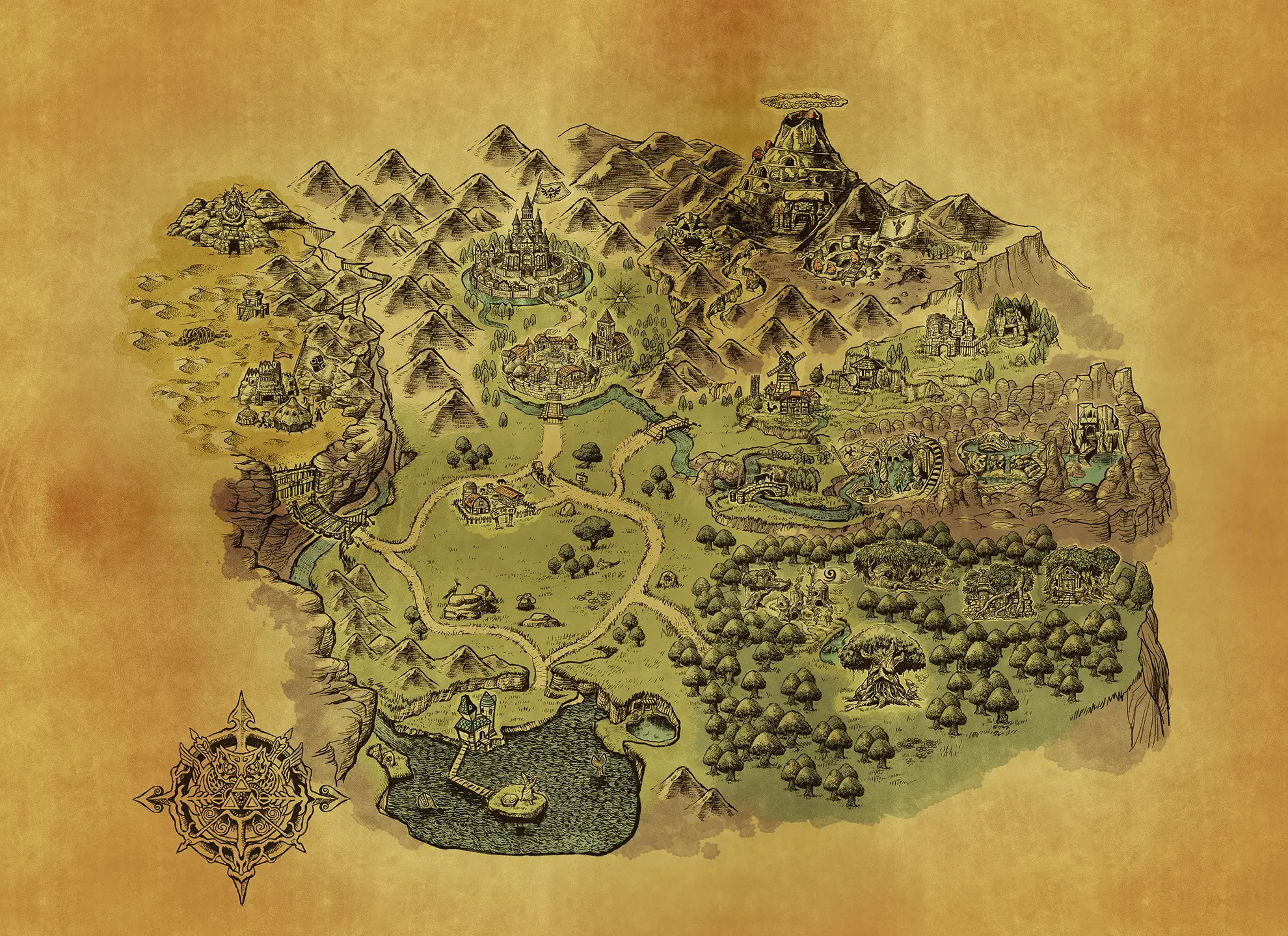 The map in The Legend of Zelda: Ocarina of Time remake (Source: Nintendo)