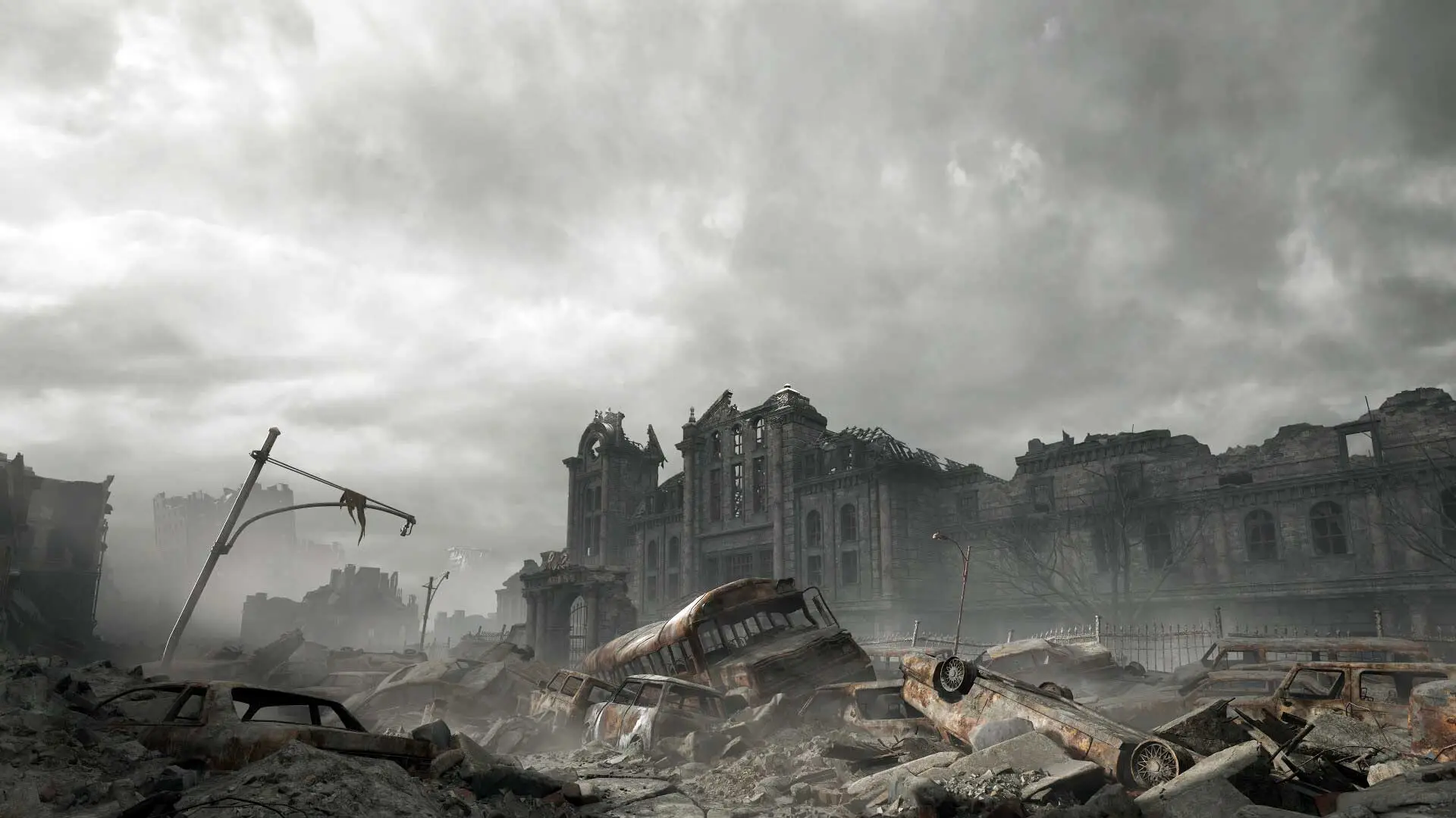 A destroyed RPD in Resident Evil Requiem, Capcom