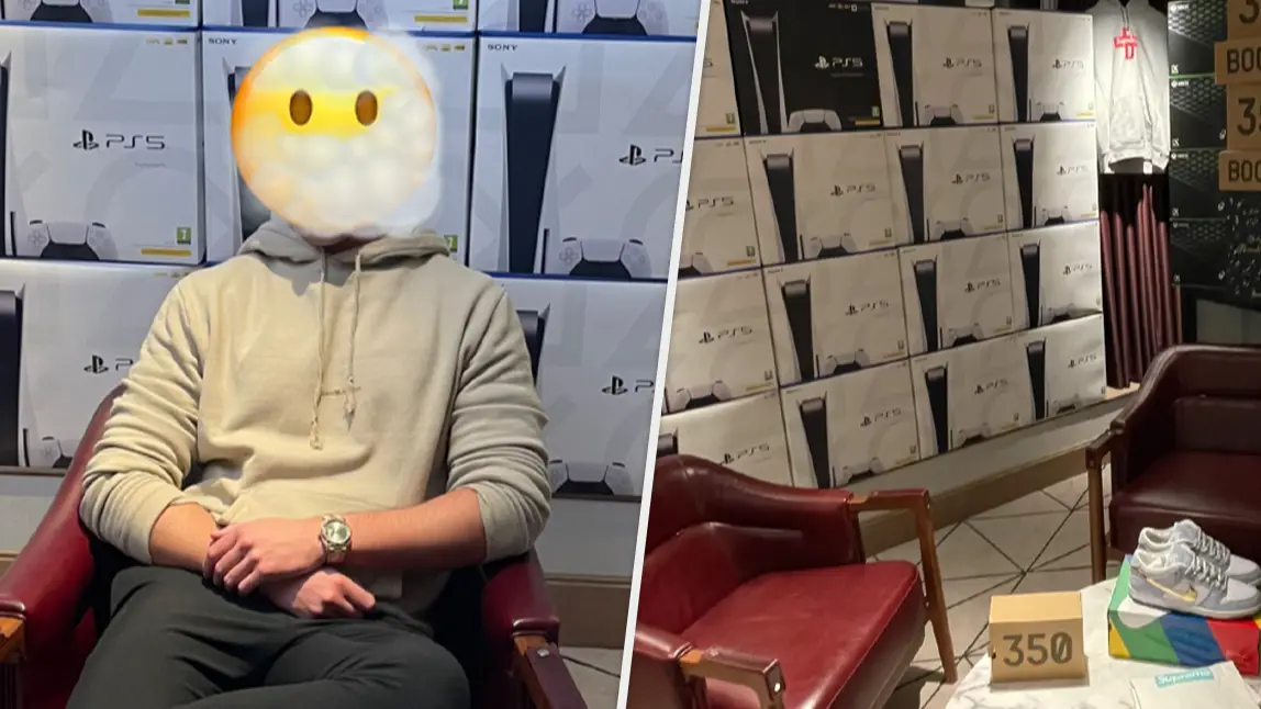 Not Having A PS5 Isn't "Suffering", Says Scalper Sat In Front Of Tons Of Them