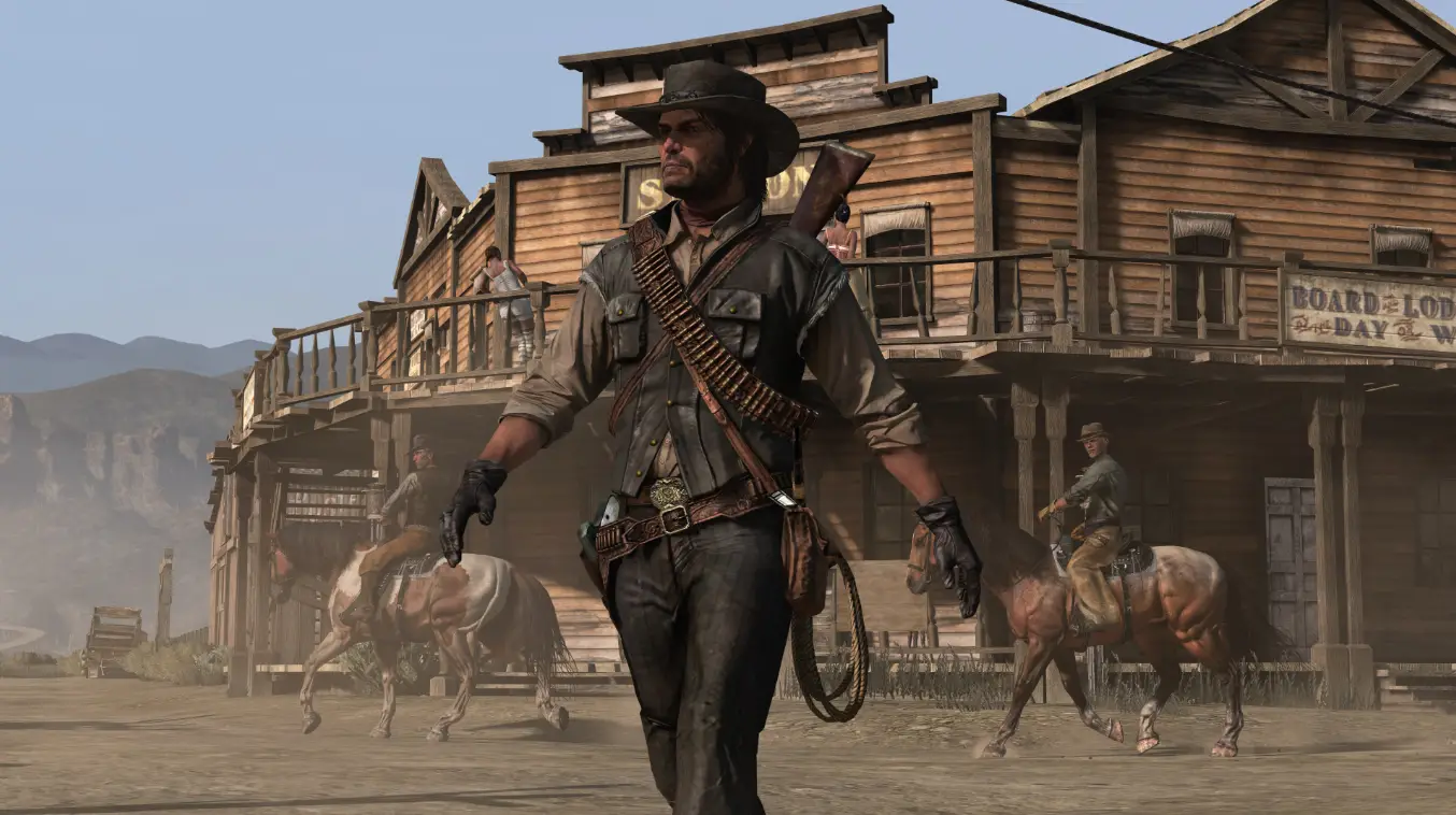 Official image of John Marston in the current gen upgrade of Red Dead Redemption, Rockstar Games